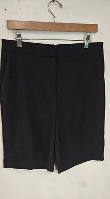 Pantalones cortos para mujer Susan Graver talla 10 negros largos Foto 1 de 4