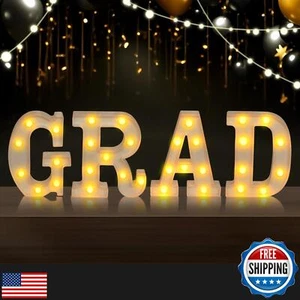 Grad Light Up Letters for 2025 Graduation Party Decorations, Grad 2025 Gradua - Picture 1 of 5