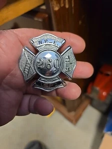 Vintage Npe 260 Vfd Fireman's Badge Fire Department - Picture 1 of 7