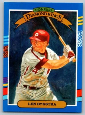 1991 Donruss #7 Len Dykstra     Philadelphia Phillies - Image 1 of 2