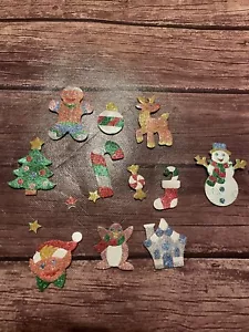 Handmade Christmas Glitter Stickers For Crafting SEE NOTES - Picture 1 of 5