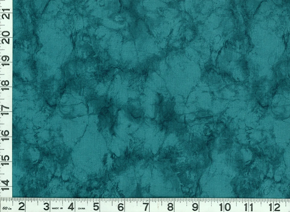 MDG Dark Teal on Teal Marbled Blender Quilting & Sewing Fabric by the Yard #2280