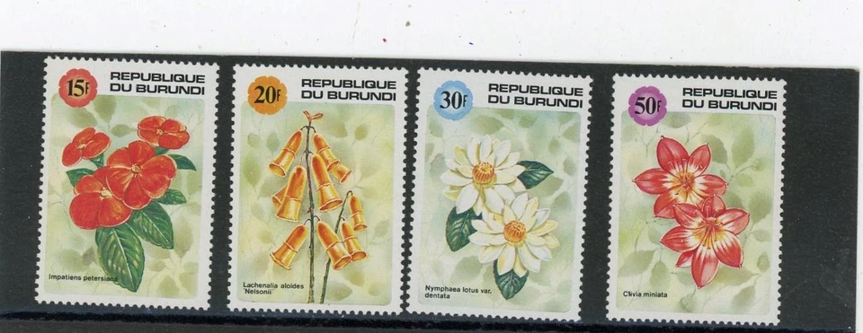 Burundi 199 Flores Scott# 665B-66E Como Nuevo Bisagras Foto 1 de 1