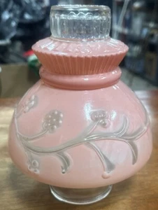 Antique 1920s Art Deco Period Frosted Glass Green Table Lamp Shade 2-7/8” Fitter - Picture 1 of 10