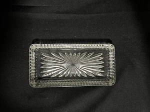 Vintage Vanity Tray, Glass Butter Tray, Vintage Small Vanity Tray, 7 1/2" - Picture 1 of 3