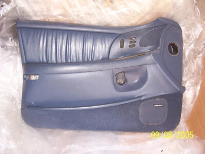 BUICK PARK AVENUE LEFT FRONT DOOR TRIM PANEL OEM USED 1998 1999 2000 2001 BLUE - Image 1 of 4