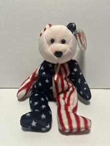 TY Beanie Baby - SPANGLE the Bear (8.5 inch) Pink Head - Picture 1 of 1