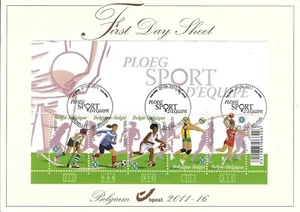 [FDS349] Belgium FDS 2011-16 Team Sports First Day Sheet SUPERB - Picture 1 of 1