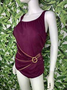 Costume da bagno donna vintage anni 90 Y2K Roxanne taglia 14 - 38DD retrò made in USA pezzo unico - Foto 1 di 8
