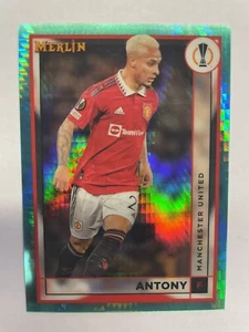 Antony '23 Topps Merlin Aqua Refractor Manchester United - Bild 1 von 2
