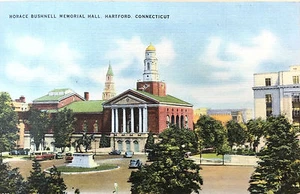 Vintage postcard: Horace Bushnell Mem. Hall, Hartford, CT, ca. 1948 (11416) - Picture 1 of 2