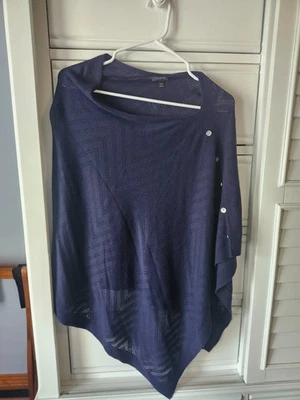 Blue Talbots синее пончо размер XS маленький - Изображение 1 из 4