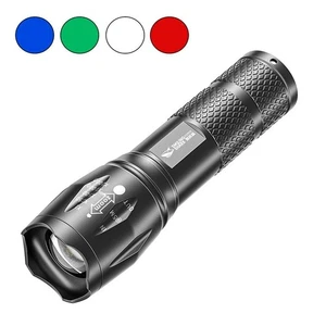 Linterna multifunción recargable cuatro colores antorcha luz de emergencia exterior ⌒ - Imagen 1 de 18