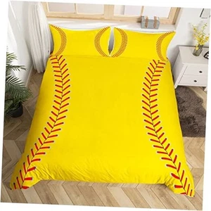 Softball Bedding Set for Softball Lover Ball Sports Theme Comforter Cover Set - Picture 1 of 7
