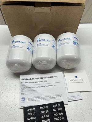 3 pack of Filter Logic FL-RF05 Replacement Water Filters Sealed New Filterlogic - Image 1 of 4