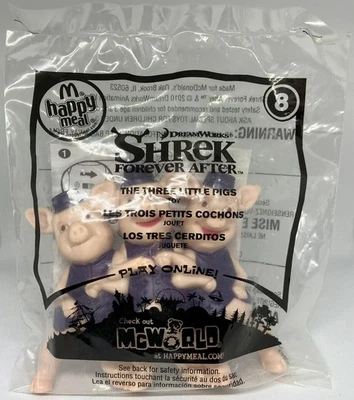 McDonald’s Happy Meal Juguete Shrek Forever Después de Tres Cerditos Niños Película Comida Foto 1 de 2