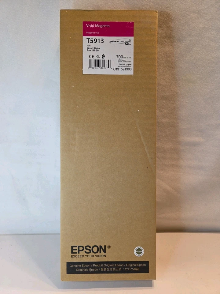 NEW GENUINE - EPSON T5913 VIVID MAGENTA 700ml Ink - Stylus Pro 11880 - 2019-2020 - Image 1 of 1