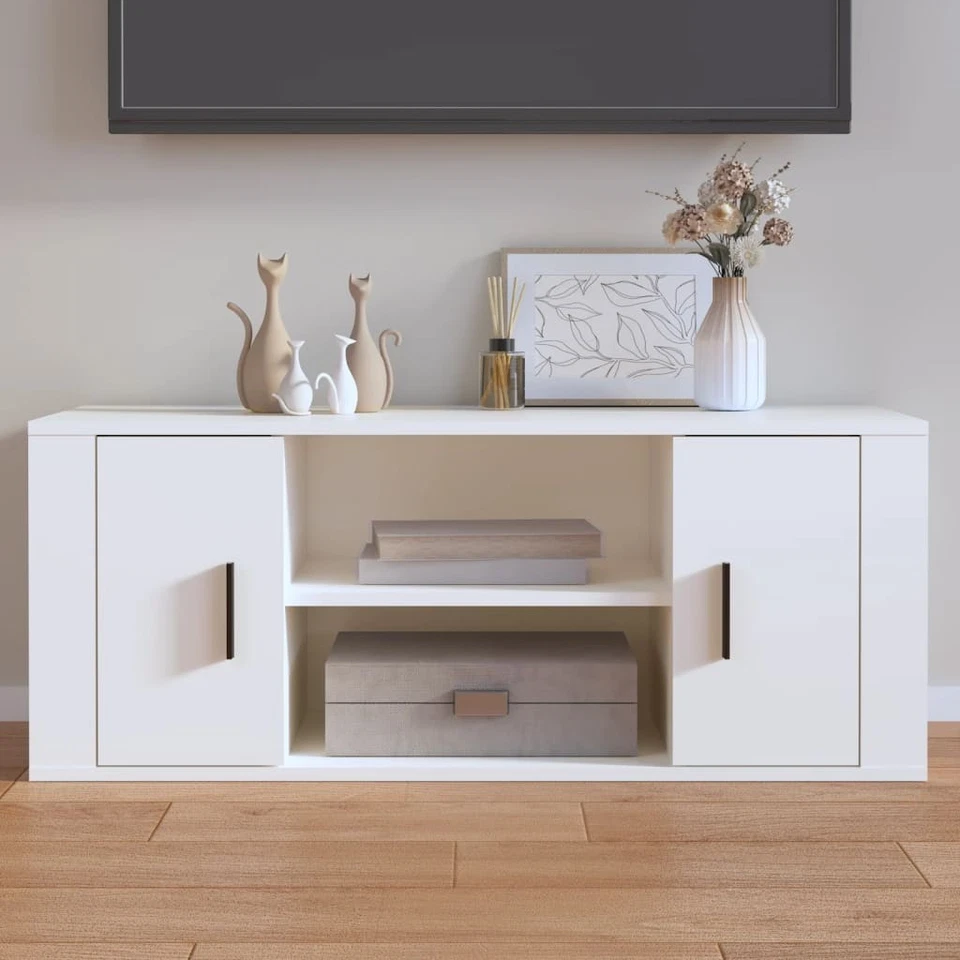 TV Cabinet Stand with Door & Compartments, Media Entertainment Television Unit - Image 1 of 1