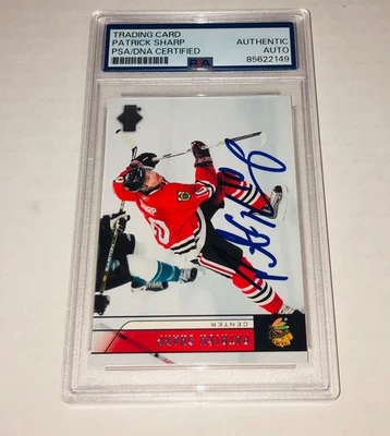 Patrick Sharp 2006-07 Upper Deck #47 Signed Card Auto PSA RARE B - Image 1 of 2