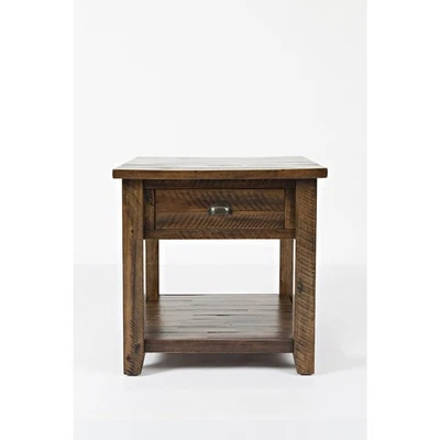 Artisan's Craft Rustic Farmhouse Distressed Solid Wood End Table - Image 1 of 4