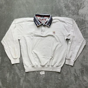 Paul & Shark 1/4 Zip Pullover L weiß Sweater Made In Italy 100% Baumwolle - Bild 1 von 14