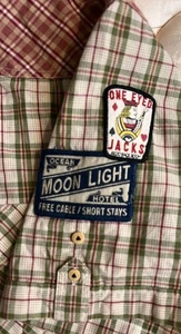 Men's AKOO Shirt  XXL 2XL Embroidery Short Sleeve Plaid Cotton  Patches - Picture 1 of 18