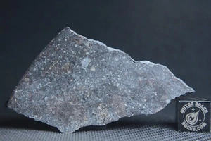 Meteorito condrita Orconuma H3-4 16,1 g parte rebanada con borde de corteza de fusión - Imagen 1 de 5