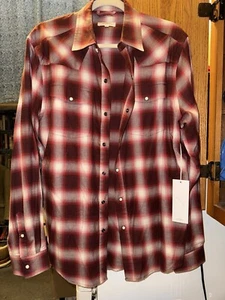 Saturdays NYC Red Plaid Western Shirt Men’s Medium M New W Tags - Picture 1 of 5