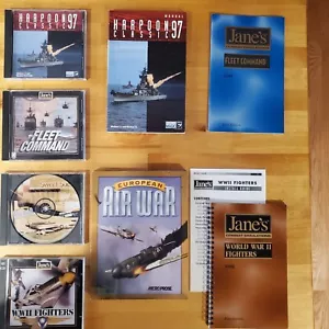 PC games - Harpoon 97, Jane's Fleet Command, Euro Air War, Jane's WWII Fighters - Picture 1 of 9