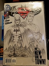 Superman / Batman #8 Sketch Cover Edition signed by Turner, Loeb, & Benes