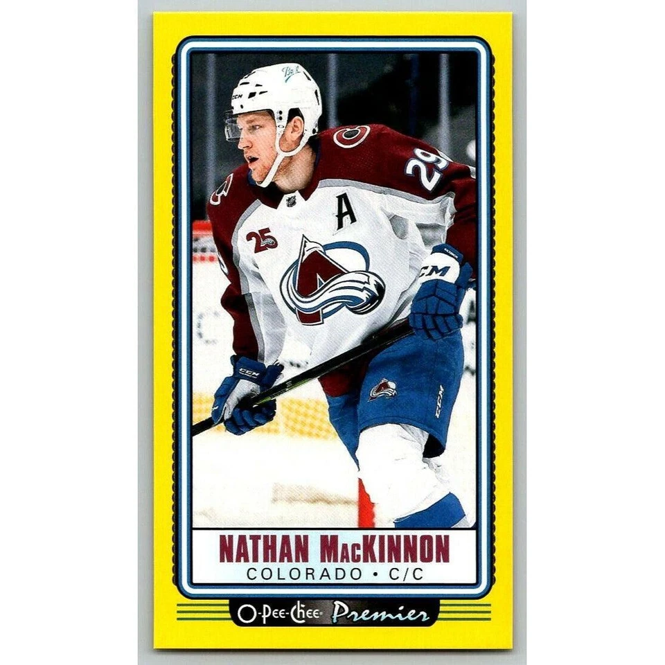 2021-22 O-Pee-Chee Premier Tallboys #P-4 Nathan MacKinnon Colorado Avalanche - Image 1 of 2