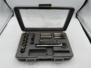 CRAFTSMAN USA 1/4" DRIVE 19 PIECE SOCKET WRENCH SET METRIC "MISSING PIECES 34801 - Picture 1 of 10