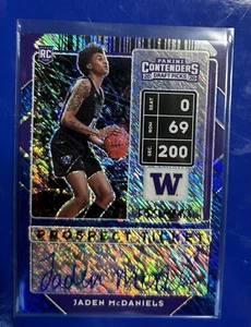 Jaden McDaniels Rookie Contenders SHIMMER Auto /15    On Card! - Picture 1 of 3