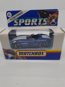 Vintage Matchbox Sunburner Sports #41 1991 Tyco Toys New In Box Rare Blue 1:64 - Picture 1 of 8
