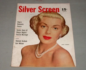Rare June 1953 Silver Screen Magazine Lana Turner on the Front Cover - Picture 1 of 1