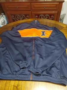 G111 Sports By Carl Banks Illinois University Zipup Track Jacket Size Xl - Picture 1 of 4