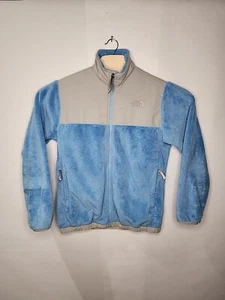 The North Face Size XL/TG Youth Blue/Gray Nylon Fleece Denali Jacket Girls READ - Picture 1 of 8