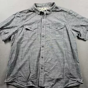 Woolrich Button Up Hemd Baumwolle Herren 2XL Kurzarm Anthrazit Grau - Bild 1 von 8