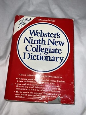 Merriam Websters Ninth New Collegiate Dictionary 1983 Copy HCDJ English Words - Image 1 of 4