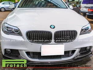 3D Style Carbon Fiber Front Bumper Lip Fits 2011+ BMW 528i 535i 550i M sports - Picture 1 of 3