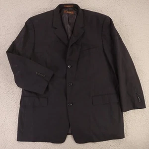 Tasso Elba Jacket XL XLT Blue 100% Wool Worsted Twill Blazer Sport Coat 48L - Picture 1 of 15