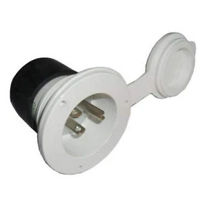 Marinco 150BBIW White Power Inlet 15 Amp - Imagen 1 de 1