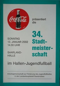 Programm Jugend Hallenturnier Jan 2002 Saarbrücken Dudweiler SV Saar 05 Bübingen - Picture 1 of 3