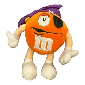 Vintage M&M Orange Pirate Plush Halloween Stuffed Doll Toy 2002 GALERIE - Picture 1 of 2