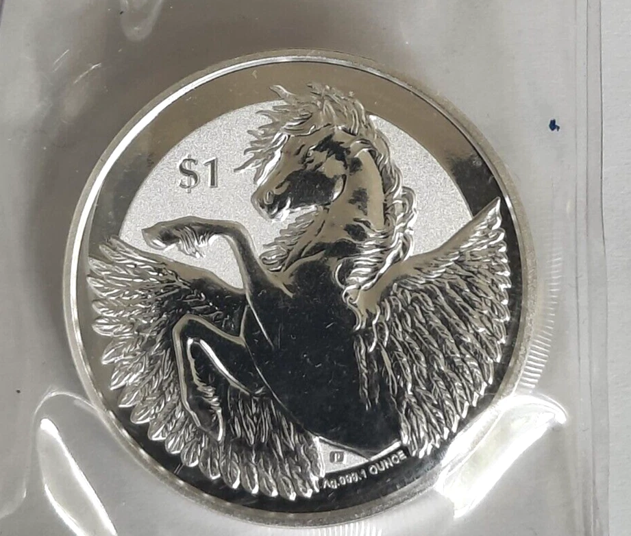 1 oz 2018 British Virgin Islands Pegasus .9991 SILVER Bullion Coin - Image 1 of 4