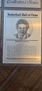 Tarjeta metálica del Salón de la Fama del Baloncesto 1998 David Thompson Nuggets Aba Carolina - Imagen 1 de 1