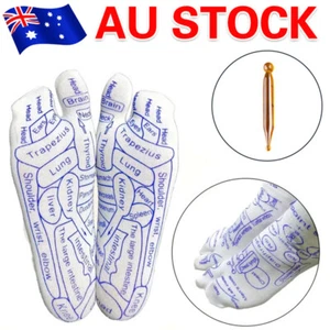 Foot Acupressure Reflexology Massage Socks Anti Slip Breathable Sock Yoga - Picture 1 of 14