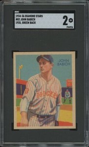 1934 DIAMOND STARS JOHNNY BABICH 82 GOOD NATIONAL CHICLE HIGH # SGC 2 DODGERS
