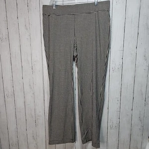 Lands' End Women's Starfish Straight Leg Pant Size XL 18 Cream Black Houndstooth - Picture 1 of 8