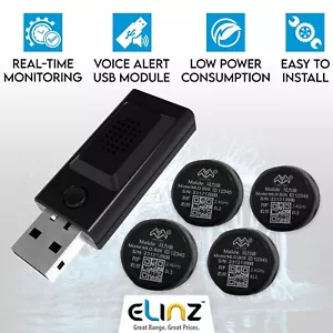 Car TPMS Tyre Pressure Monitoring System Malide BLE BT 5.2 4x External Sensors - Picture 1 of 7